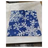 AELUTYSH Navy Blue Christmas Pillow Covers 18x18 Inch Set of 2 Winter Snowflake Decorative Throw Pillows Farmhouse Holiday Christmas Decor Cushion Covers Linen for Home Living Room Bed Outdoor