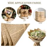 LeZakaa BULK Kraft Newsprint Flower Wrapping Paper -Reversible Floral Bouquet Paper -Brown Font Kraft Newsprint Design for Valentine