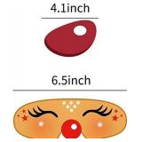 FINGOOO Pin The Nose on The Reindeer,Large Christmas Reindeer Poster Games for Kids Christmas Party Games