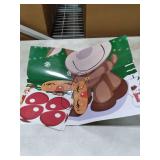 FINGOOO Pin The Nose on The Reindeer,Large Christmas Reindeer Poster Games for Kids Christmas Party Games