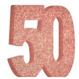 50th Birthday Decorations for Women,50th Anniversary Decorations,Rose Gold Glitter 50th Birthday Party Centerpieces for Table Decorations,50 Table Topper Decor