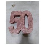 50th Birthday Decorations for Women,50th Anniversary Decorations,Rose Gold Glitter 50th Birthday Party Centerpieces for Table Decorations,50 Table Topper Decor