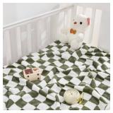 Yurhap Checkered Baby Blanket Fleece Baby Blanket for Boys, Ultra Soft Cozy Fluffy Infant Toddler Newborn 30