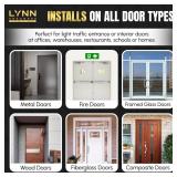 LYNN HARDWARE Light Duty Automatic Door Closer (Silver) - Highly Durable Cast Aluminum, Commercial or Home Use, Adjustable Speed Controls, 3 Mounting Options, 3 Hour Fire Rated (DC5003 Model)