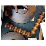 Fultyle Round Side Table, Small Drink Table for Small Spaces, Modern Accent Nightstand with Solid Wood Leg for Living Room, Bedroom, Corners, and Office (Rustic Brown)