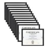 HORLIMER 8.5 x 11 Picture Frame Set of 12, Black Photo Frames 8.5 by 11 for Certificate Diploma Document, Wall Hanging or Tabletop Display