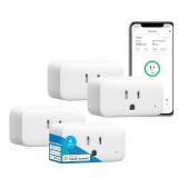 2025 New SwitchBot HomeKit Smart Plug Mini 15A, No Hub Required, Energy Monitor, WiFi(2.4G Only) Outlet Works with Apple HomeKit, Alexa, Google Home, App Remote Control & Timer Function(4 Pack)