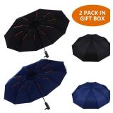 Bluinzi 46 Inch Compact Umbrellas for Rain - Travel Small Umbrella - Automatic Folding Umbrella - Windproof Portable Umbrella, Double 10-rib