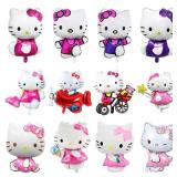 12Pcs Kitty Foil Balloons for Kitty Birthday Party Girls Birthday Party Balloons,Baby Shower Birthday Party Decorations