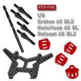 BRCatWPark Shock Towers & Shock Cap Protector & Shock Standoff Upgrades Part for 1/8 Kraton Notorious Outcast 6S BLX,RC Carbon Fibre Shock Towers Aluminum Alloy Shock Cap Hops Up,Red INCOMPLET