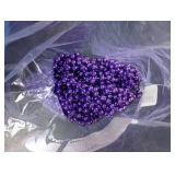 Craft Pearl 33 Feet Pearl Beads Garland for Christmas Tree, 10MM Purple Faux Pearls Strings Bead Roll Strand for Wedding Party Christmas Tree Decoration