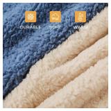 Luciphia Premium Fleece Dog Puppy Blanket Soft Pet Sherpa Calming Cat Blankets Throw for Small Medium Dog Cat(Haze Blue,30x20 inches)