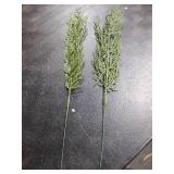 Hananona 40 Pcs Artificial Cedar Picks Faux Cedar Branches Fake Cypress Stems Plastic Pine Greenery Christmas Picks and Sprays DIY Accessories for Crafts Wreath Holiday Home Decor (40, Green)