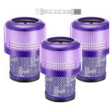 Laukowind for Dyson V11 Torque Drive Cordless Vacuum Cleaner Replacement Filters Parts, Compatible with Dyson V11 SV14 Animal and V15 Detect Cordless Vacuum Models Filter, Part No.970013-02, 3 Pack