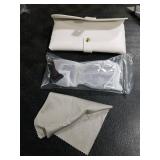 Cleoxyge Polarized Sunglasses Womens Elegant UV400 Protection Black Classic Metal Style Ultralight Shades For Driving (Polarized Gradient Blue & Amber frame)