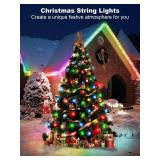 ROSCOO 300 LED String Lights Outdoor, 100FT Multicolor Christmas Lights for Outside with Remote, Timer Memory Function, 8 Modes Waterproof Fairy Lights Plug in, for Xmas Tree Bedroom Patio Party