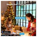 Brizled Smart Christmas Tree Lights, 66FT 200 LED Color Changing Bubble Candle String Lights App & Voice Control, Warm White & Color WiFi Xmas Light Music Sync for Indoor Outdoor Xmas Wedding Party