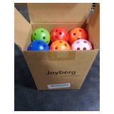 Joyberg Practice Golf Balls 24 Pack, 42mm Plastic Golf Balls, Practice Golf Balls for Backyard, Training Golf Balls for Swing Practice (Multicolor)