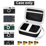 Grapsa Digital Camera Case Compatible with KODAK EKTAR H35 H35N Half Frame Film Camera, Storage Holder Organizer for Kodak Ultra F9 M35 M38 Paper Shoot kamera, 35mm Film Rolls (Box Only) - Black