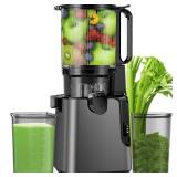 Juicer Machines with 5.8 Large Feed Chute, Cold Press Juicer for Whole Vegetables and Fruits 400W, Slow Masticating juicer Easy to Clean Juice Extractor Machine High Juice Yield