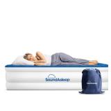 SoundAsleep Products Dream Series Luxury Air Mattress, ComfortCoil Technology, Built-in High Capacity Pump for Home, Camping- Double Height, Adjustable, Inflatable Blow Up, Portable (Twin Size)