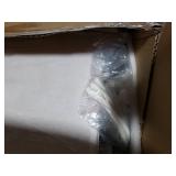 HIGDBFE Dresser with Hanging Rack, 4 Drawers Small Closet for Bedroom, Reversible Fabric Kids Chest of Drawers with Clothes Rack, Tall Storage Tower, Sturdy Frame, White, 44