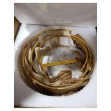 MyGift Modern White Marble Cake Stands, Brass Metal Cupcake Stand Dessert Pedestal Risers, Set of 3