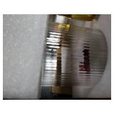 Buaic 2 PACK Glass Pitcher with Lid, 68 oz/ 2 Liter Classic Vertical Stripes Water Pitcher with Yellow Handle,Glass Water Carafe for Cold Brew, Coffee, Lemonade, Iced Sun Tea,Beverage,Heat Resistant