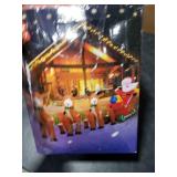 KOOY 12FT Christmas Inflatables Santa Claus on Sleigh with Reindeer Deer Merry Christmas Winter Blow up Yard Decor LED Light for Xmas Party Holiday Outdoor Lawn Xmas New Year Kids Gifts