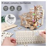3D Wooden Puzzles Marble Run Chain Kit, Wood Creative Mechanical Puzzles Assembly Model Building Kits to Build for Adults & Kids, DIY Wooden Puzzle Hobbies Toys for Adults &Teens Gifts