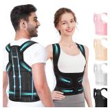 Fit Geno Posture Corrector for Women and Men - Adjustable Back Brace & Straightener for Scoliosis, Hunchback Correction, Back Pain, Spine Corrector, Back Support and Posture Trainer