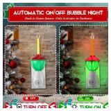 Feekoon 9 Pack Christmas Bubble Night Light with Dusk to Dawn Sensor, Traditional Multi Color Bubble Fluid Lights, Christmas Bubble Night Light Plug into Wall for Home Bedroom Party Wall Decor