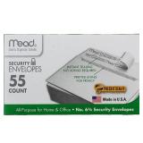 Mead Press-It Seal-It #6 3/4 Security Envelopes, 55 Count (75030)