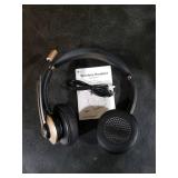 Wireless Headset with Mic for Work, Bluetooth Headset with Microphone Noise Cancelling & Dual Connection, 26H Playtime & Mute Mic, Bluetooth Headphones V5.3 Multipoint for Work/Zoom/Teams/Call Center