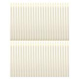 Funtery 48 Pcs Flameless LED Taper Candles Battery Operated Candles Bulk LED Candlesticks Flickering for Valentines Church Wedding Carnival Party Decorations(Ivory,Classic Style)