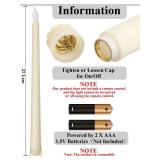 Funtery 48 Pcs Flameless LED Taper Candles Battery Operated Candles Bulk LED Candlesticks Flickering for Valentines Church Wedding Carnival Party Decorations(Ivory,Classic Style)