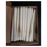 Funtery 48 Pcs Flameless LED Taper Candles Battery Operated Candles Bulk LED Candlesticks Flickering for Valentines Church Wedding Carnival Party Decorations(Ivory,Classic Style)