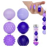 Silicone Magnetic Balls, Fidget Toys, 6-Pack Stress Relief Toys for Adults, Teens, Sensory Toy for Fingers Hands, Quiet Office Desk Toys with Textures, Magnet Fidget Fun Gift (Green)