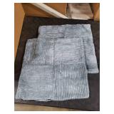 MIULEE Sky Blue Decorative Throw Pillow Covers 18x18 Inch for Couch Bed Sofa Pack of 2 Boho Farmhouse Throw Pillows Soft Cross Corduroy Patchwork Textured Cushion Cases