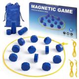 Magnetic Chess Game with Travel-Stones, Magnet Chess 3 String & Portable Storage Bag, for Family & Party & Travel & Camping, Exciting Magnetic Game for Family Game Night
