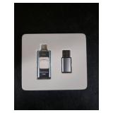 Apple MFi Certified 128GB Flash Drive for iPhone Thumb Drive Photo Stick, USB Memory Stick iPhone Flash Drive for Photos Videos, High Speed Jump Drive Compatible for iPhone/iPad/Android/PC (Blue)