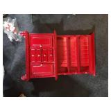 Celltestria 77 Pcs Christmas Dollhouse Miniatures Decorations 1:12 Scale Christma Mini Wooden Bookshelf Furniture Set Tiny Books Desk Chair Trees Hat Kit Dollhouse Xmas Decor