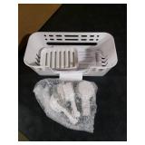 Lifewit Suction Cup Shower Caddy + Soap Dish, Removable 10.4(26cm) Basket and Bar Soap Holder for Inside Shower, NO-Drilling Bathroom Kitchen Organizers and Storage Rack for Shampoo, Set of 1