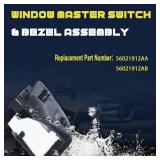 LLYZFED 56021912AB Master Power Window Switch & Bezel Assembly Compatible with Dodge Ram 1500 2500 3500 1998-2002, Compatible with Dodge Dakota 1998-2000 Replace# 901-440 DS-1230 56021912AA