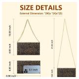 U+U Crossbody Bags for Women, Small Leather Bag with Removable Chain, Card Slots & Phone Pocket - Lightweight Purse Wallet (Leopard)