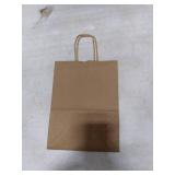 Joybe BULK 5.95x3.25x8 Inch Small Brown Paper Bags with Handles Bulk, Kraft Paper Gift Bags for Birthday Party Favors Grocery Retail Shopping Business Goody Craft Sacks (Plain Natural, BULK)
