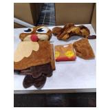 JOYIN 5 Pieces Christmas Theme Bathroom Decoration Set w/Toilet Seat Cover, Rugs, Tank Cover, Toilet Paper Box Cover and Santa Towel for Xmas Indoor Decor, Party Favors (Reindeer)