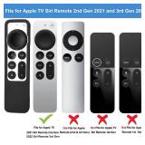 TOKERSE Case Compatible with Apple TV 4K Siri Remote 2021 2022 - Soft Silicone Remote Case Cover Sleeve Skin Compatible with Apple TV 4K / HD Siri Remote Controller (2nd & 3rd Gen) - Black
