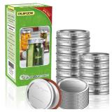 DSJIFGEW Canning Lids and Rings Regular Mouth, BULK Split Type Metal Mason Jar Lids with Bands for Regular Mouth Ball, Kerr Jars - Food Grade with Silicone Airtight Seal Premium Small Canning Lids