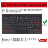 Colorful Keyboard Cover for Dell 11.6 Chromebook 3100 3110 / Chromebook 11 3120 3180 3181 3189 5190 P22T 11.6 / Chromebook 13 3380 13.3 Protective Skin, Dell Chromebook Accessories, Rainbow